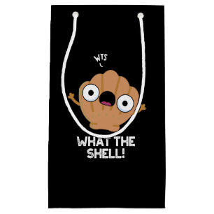 Petit Sac Cadeau Ce que Shell drôle de la mer Shell Pun Dark BG