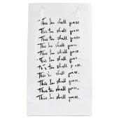 Petit Sac Cadeau Cela aussi passera ! Guillemet inspirant (Devant)