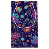 Petit Sac Cadeau Celestial Midnight Floral Pattern with Moon (Dos)