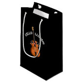 Petit Sac Cadeau Cello-llujah Funny Cello Pun Dark BG (Devant Angle)