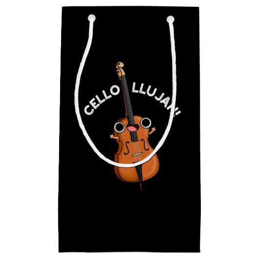 Petit Sac Cadeau Cello-llujah Funny Cello Pun Dark BG (Devant)
