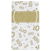Petit Sac Cadeau Centenarian 100th Gold Random Number Motif (Dos)