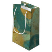 Petit Sac Cadeau Cercles bleus et jaunes (Dos Angle)