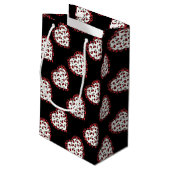 Petit Sac Cadeau Cerises RAB Empreinte de léopard Heart Rockabilly (Dos Angle)