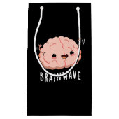 Petit Sac Cadeau Cerveau Wave drôle Anatomie Pun Dark BG (Devant)