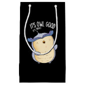 Petit Sac Cadeau C'est Chouette Bon Amusant Jeu d'Oiseaux Dark BG (Devant)