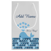 Petit Sac Cadeau C'est un garçon ! Baleine mignonne (Dos)