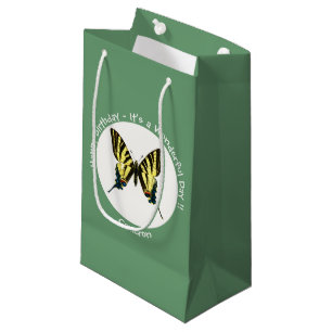 Petit Sac Cadeau C'est une fête d'anniversaire de papillon à queue