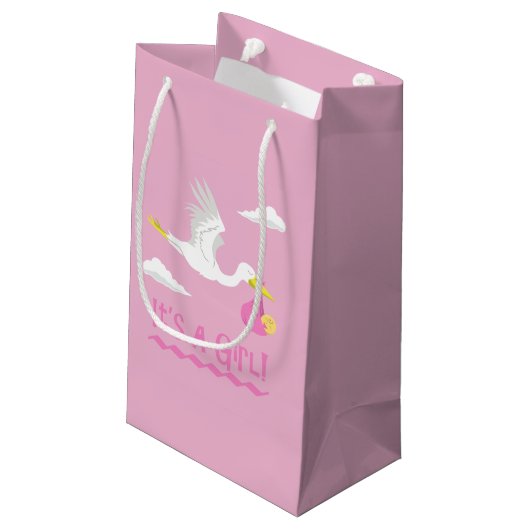 Petit Sac Cadeau C'est une fille ! (Dos Angle)
