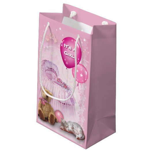 Petit Sac Cadeau C'est une fille ! (Dos Angle)