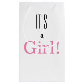 Petit Sac Cadeau C'est une fille ! Baby shower (Dos)