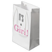 Petit Sac Cadeau C'est une fille ! Baby shower (Dos Angle)