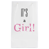 Petit Sac Cadeau C'est une fille ! Baby shower (Devant)