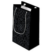 Petit Sac Cadeau Chained Abstract Mirrored Image Gray On Black Art (Dos Angle)