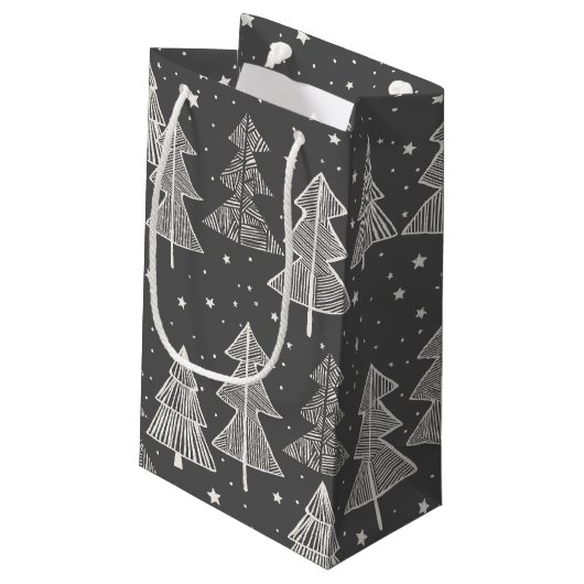 Petit Sac Cadeau Chalkboard Handdrawn (Dos Angle)
