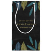 Petit Sac Cadeau Chalkboard Leaf Wedding Favoriser (Devant)