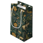 Petit Sac Cadeau Champignons botaniques rustiques et motifs floraux (Dos Angle)