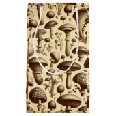 Petit Sac Cadeau Champignons Monochromes (Devant)