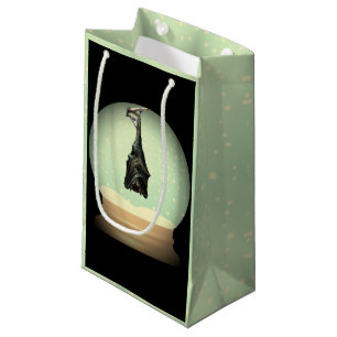 Petit Sac Cadeau Chanter la chauve-souris neige globe noir vintage