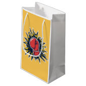 Petit Sac Cadeau Chat avec gants de boxe (Dos Angle)