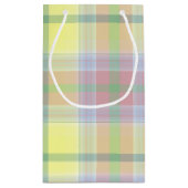 Petit Sac Cadeau chat d'anniversaire sur plaid avec nom personnel (Dos)