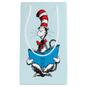 Petit Sac Cadeau Chat dans le chapeau en lecture (Devant)