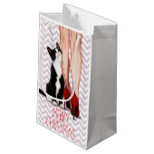 Petit Sac Cadeau Chat de femme et de smoking (Dos Angle)