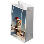 Petit Sac Cadeau chat de Noël mignon (Dos Angle)