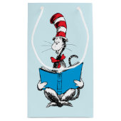 Petit Sac Cadeau Chat en lecture Casquette (Dos)