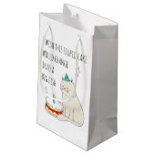 Petit Sac Cadeau Chat mignonne's Birthday Cake Wish (Dos Angle)