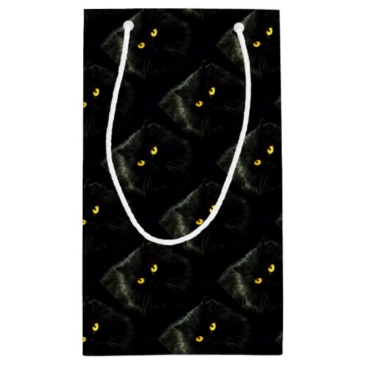 Petit Sac Cadeau Chat noir (Dos)