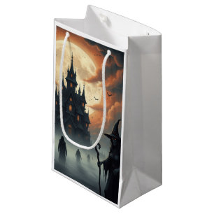 Petit Sac Cadeau Château éffrayant Halloween Treat Bags