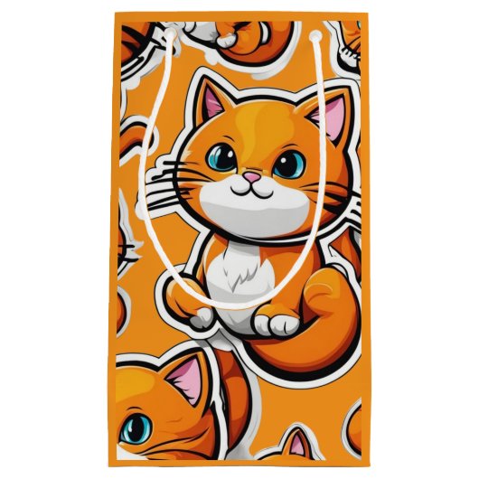 Petit Sac Cadeau Chaton Orange Purdy (Devant)