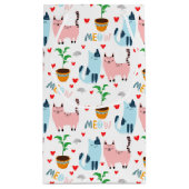 Petit Sac Cadeau Chats amusants et souris avec les coeurs (Dos)