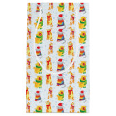 Petit Sac Cadeau Chats d'hiver (Devant)