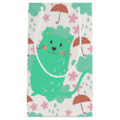 Petit Sac Cadeau Chats en pluie (Devant)