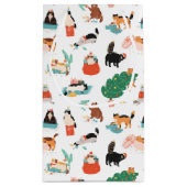 Petit Sac Cadeau Chats et Motifs de Noël (Dos)