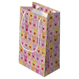 Petit Sac Cadeau Chats mignons avec les coeurs affectueux