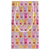 Petit Sac Cadeau Chats mignons avec les coeurs affectueux (Devant)