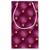 Petit sac cadeau chaud rose et doré (Dos)