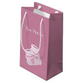 Petit Sac Cadeau chaussettes pour bébé - rose (Dos Angle)