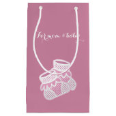 Petit Sac Cadeau chaussettes pour bébé - rose (Devant)