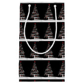 Petit Sac Cadeau Chaussettes rouges et arbre de Noël de baseball (Devant)