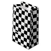Petit Sac Cadeau Checkered noir (Dos Angle)