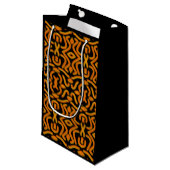 Petit Sac Cadeau Cheesy Noodle Doodle Art Mirrored Image Pattern (Devant Angle)