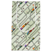 Petit Sac Cadeau Chemins de fer pour enfants Trains et pistes (Devant)