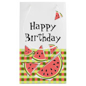 Petit Sac Cadeau Chèque de pièces de pastèque Anniversaire (Dos)