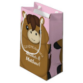 Petit Sac Cadeau Cheval Baby shower fille rose (Dos Angle)