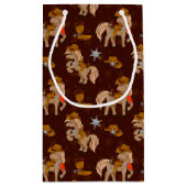 Petit Sac Cadeau Cheval cool cowboy sheriff carrelé (Dos)