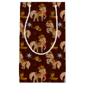 Petit Sac Cadeau Cheval cool cowboy sheriff carrelé (Devant)